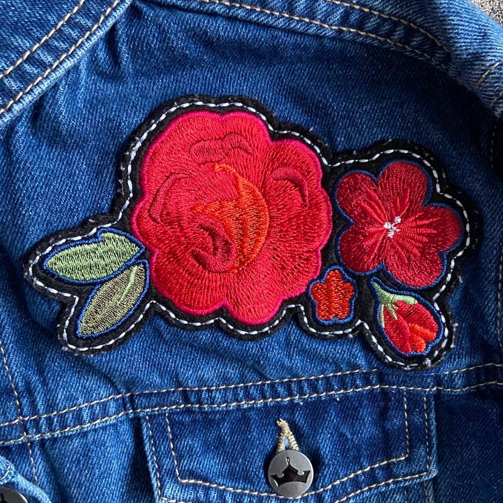 Disney store ily 4ever girls Belle denim jacket size 7/8 EUC! - Picture 12 of 12
